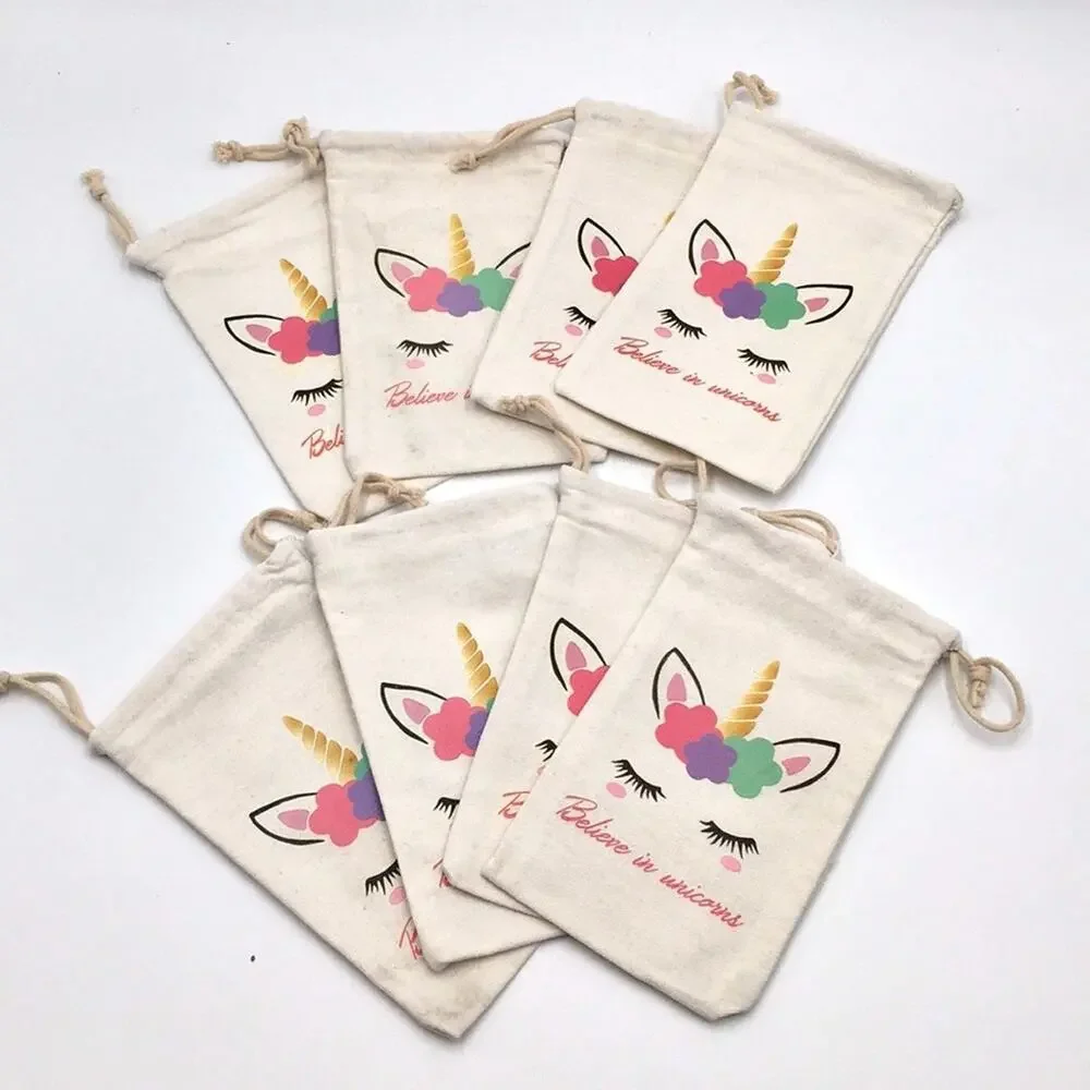 Girls unicorn Party Favors bags set 8 NEW pretty